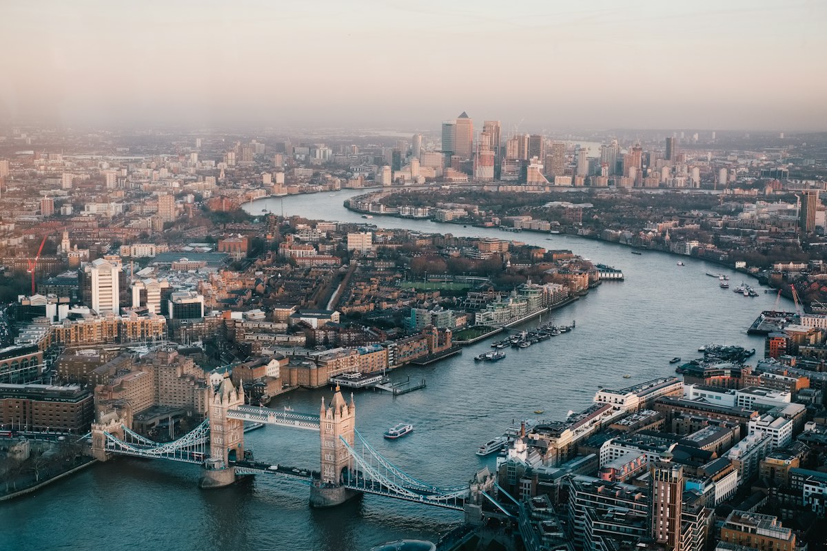 Tower Bridge and the River Thames in London